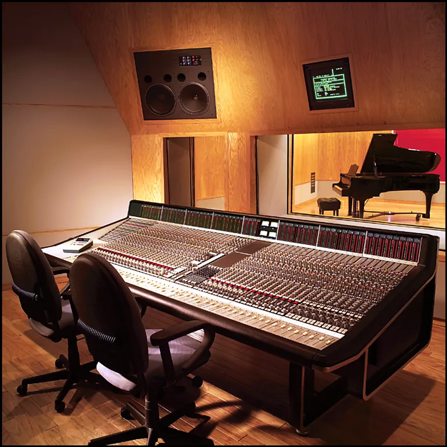 Studio A control room and SSL console